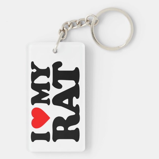 I LOVE MY RAT KEY RING (Back)