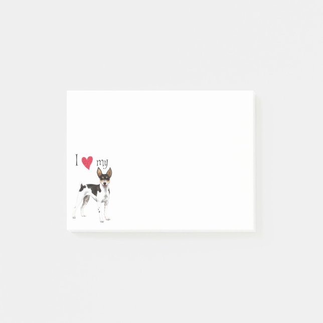 I Love my Rat Terrier Post-it Notes (Front)