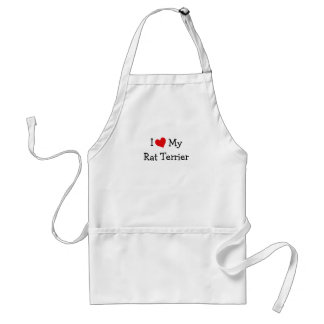 I Love My Rat Terrier Standard Apron