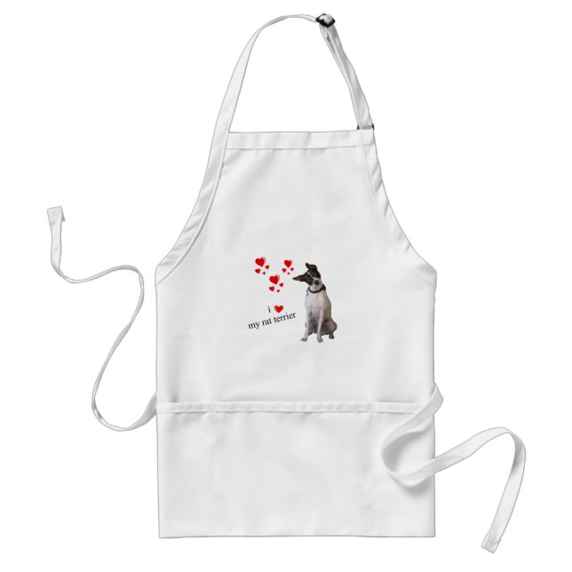 I Love my Rat Terrier Standard Apron (Front)