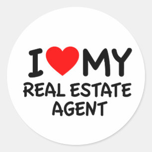 I love my Real Estate Agent Classic Round Sticker