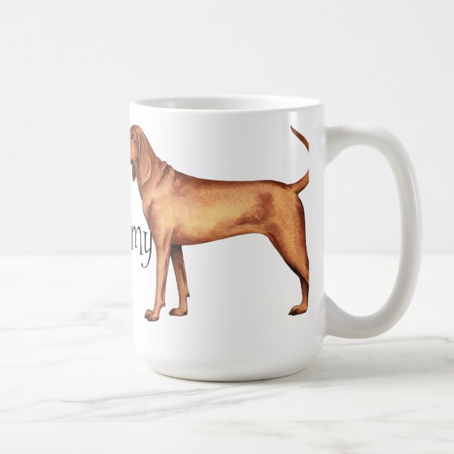 I Love my Redbone Coonhound Coffee Mug (Right)