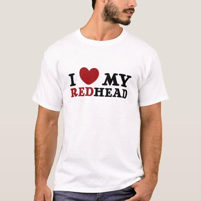 I Love My Redhead Men's Shirt (Front)