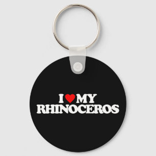 I LOVE MY RHINOCEROS KEY RING