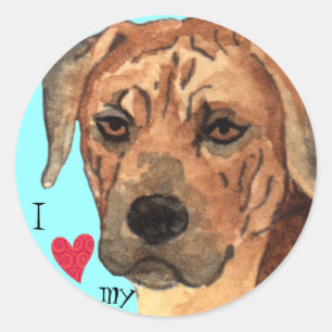 I Love my Rhodesian Ridgeback Classic Round Sticker