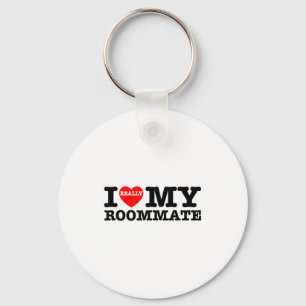 I Love My Roomate Heart Funny Party Gifts Valentin Key Ring