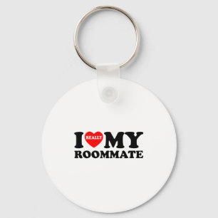 I Love My Roomate Heart Funny Party Gifts Valentin Key Ring