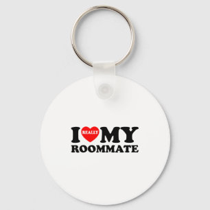 I Love My Roomate Heart Funny Party Gifts Valentin Key Ring