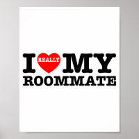 I Love My Roomate Heart Funny Party Gifts Valentin