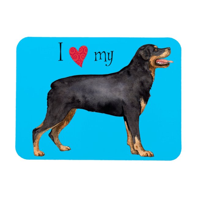 I Love my Rottweiler Magnet (Horizontal)