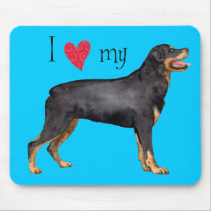 I Love my Rottweiler Mouse Mat