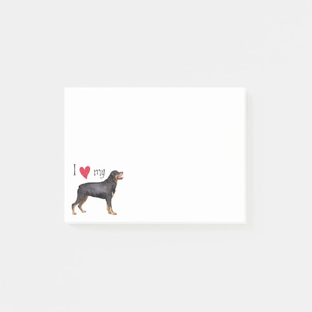 I Love my Rottweiler Post-it Notes (Front)