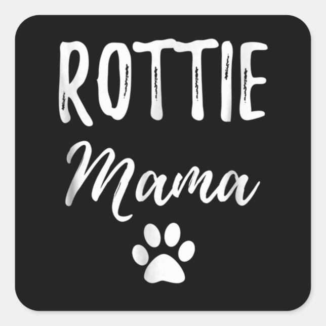 I love my rottweiler square sticker (Front)