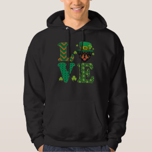 I Love My Rottweiler St Patricks Day Dog Lover Hoodie