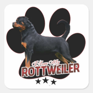 I Love My Rottweiler Sticker