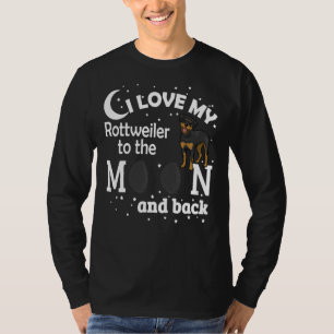 I Love My Rottweiler To The Moon And Back Christm T-Shirt