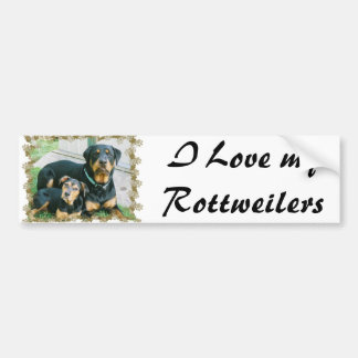 I Love my Rottweilers Bumper Sticker