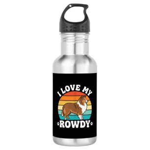 I Love My Rowdy Sheltie Retro Dog 532 Ml Water Bottle