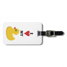 I Love My Rubber Duck Luggage Tag