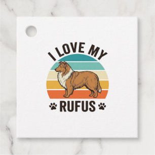 I Love My Rufus Vintage Dog Design_1 Favour Tags