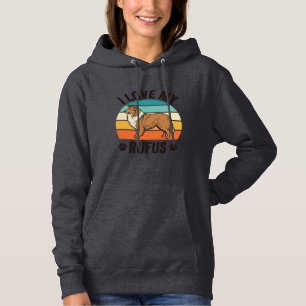 I Love My Rufus Vintage Dog Design_1 Hoodie