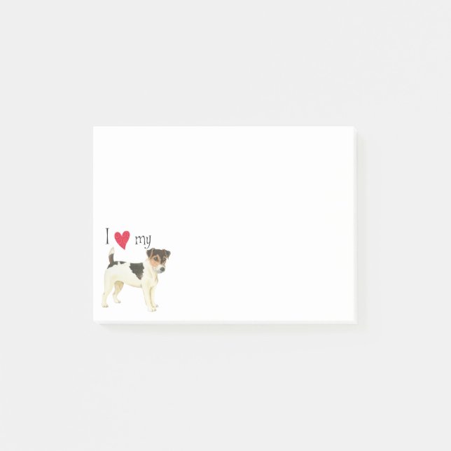 I Love my Russell Terrier Post-it Notes (Front)