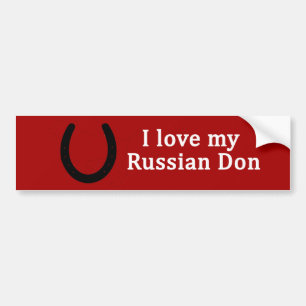 I Love My Russian Don Horse Bumper Sticker