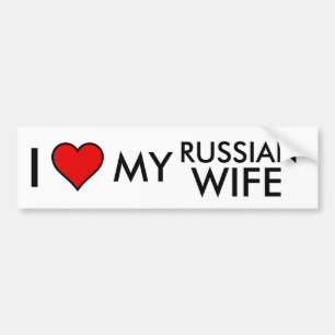 I Love my Russian Wife Bumber Sticker