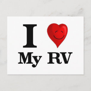 I Love My RV Postcard