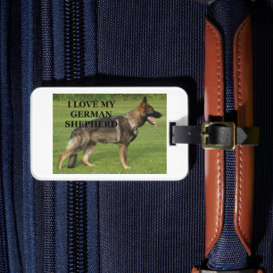 I love my sable german shepherd luggage tag