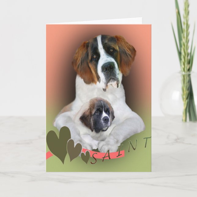 I Love My Saint Bernard Merchandise Card (Front)