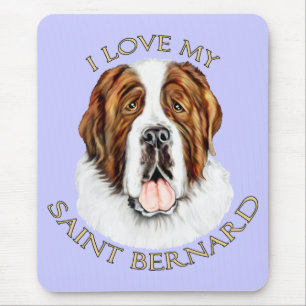 I Love my Saint Bernard Mouse Mat