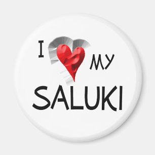 I Love My Saluki Magnet