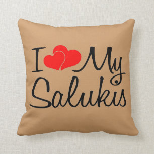 I Love My Salukis Cushion