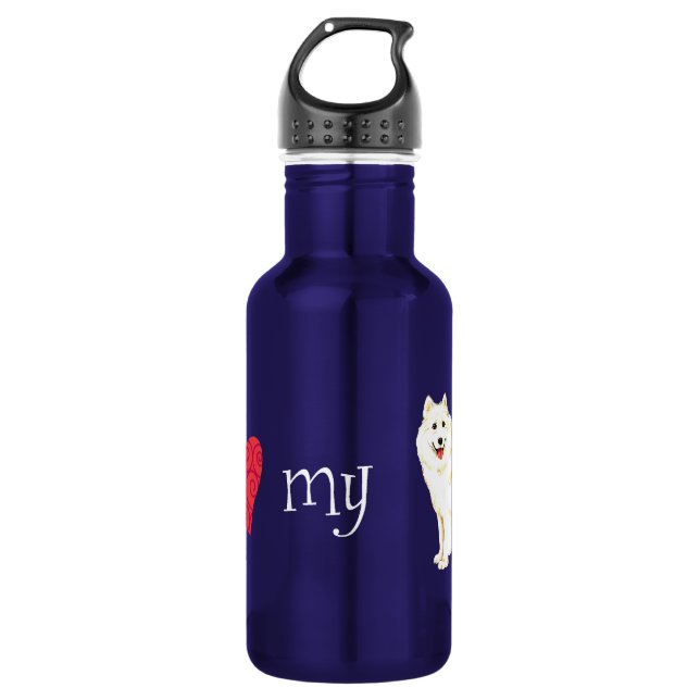 I Love my Samoyed 532 Ml Water Bottle (Front)