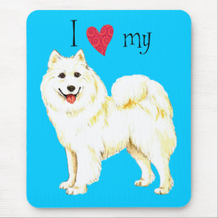 I Love my Samoyed Mouse Mat
