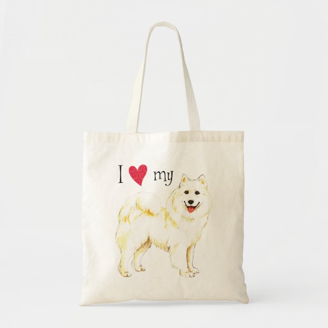 I Love my Samoyed Tote Bag (Front)