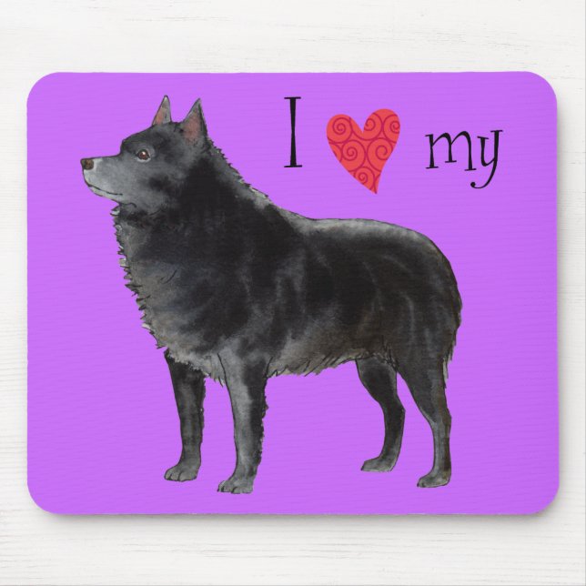 I Love my Schipperke Mouse Mat (Front)