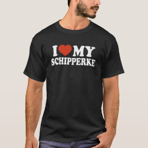 I Love My Schipperke Schipperke Dog T-Shirt