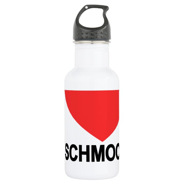 I Love My Schmoopie T.png 532 Ml Water Bottle (Front)