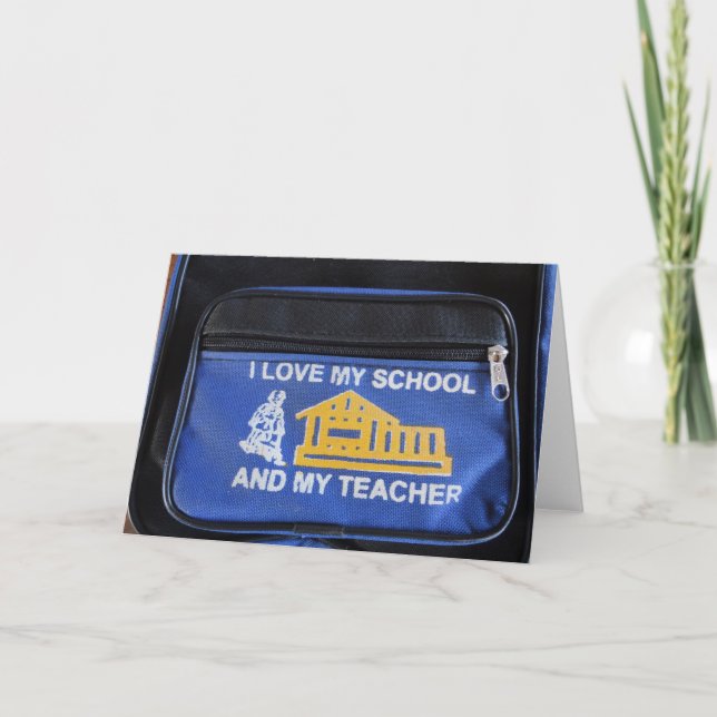 I Love My School Card (Front)