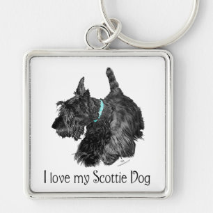 I Love My Scottie Dog Key Ring