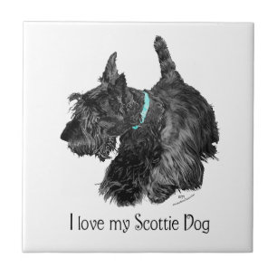 I Love My Scottie Dog Tile