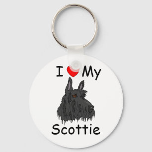 I Love my Scottie Keychain