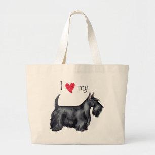 I Love my Scottie Large Tote Bag