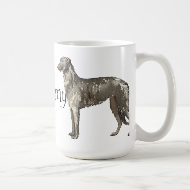 I Love my Scottish Deerhound Coffee Mug (Right)