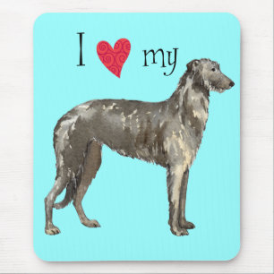 I Love my Scottish Deerhound Mouse Mat