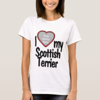 I Love My Scottish Terrier Cute Heart Photo Dog