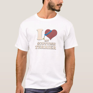 I Love My Scottish Terrier Heart Dog Owner T-Shirt