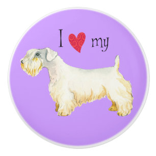 I Love my Sealyham Terrier Ceramic Knob